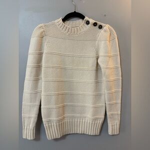 Rebecca Taylor Cream Knit Sweater Top